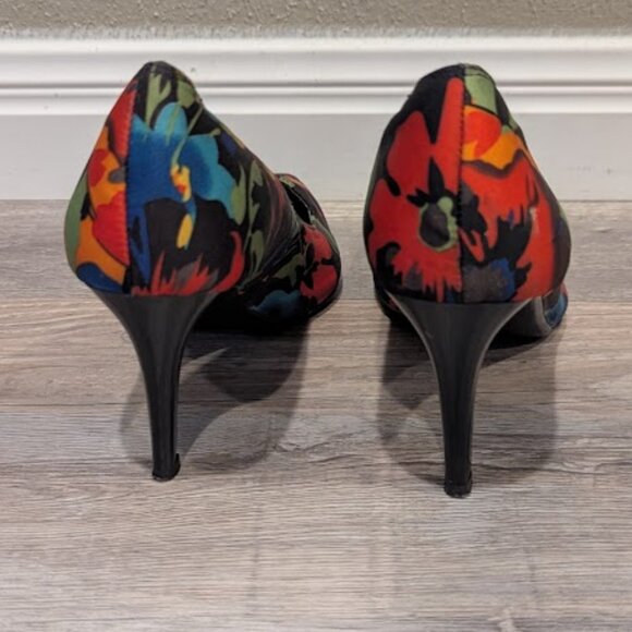 J. Renee Pointed-Toe Heels – Multicolor Floral – Size 8.5M - Picture 4 of 7